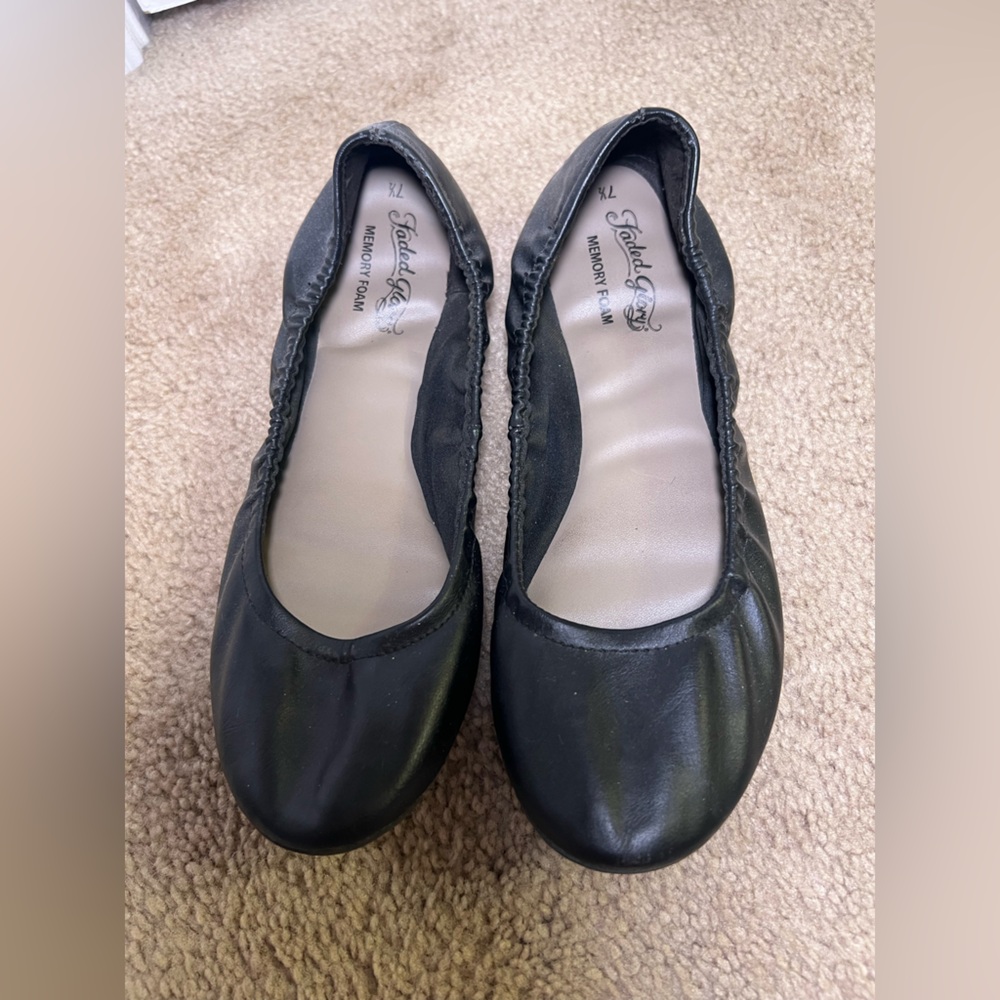 Faded Glory Women's Black Memory Foam Flats